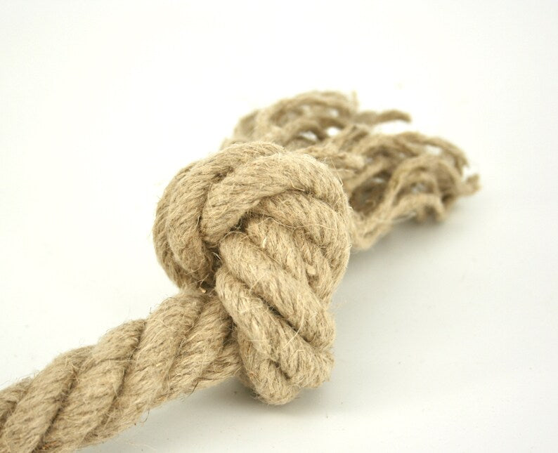 Organic hemp rope dog toy, Made for serious chewers, Eco friendly and natural dog toy, Large size handmade toy for dogs, Pet chew toy