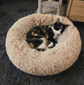 Calming Donut Bed For Cats and Small Dogs, Washable